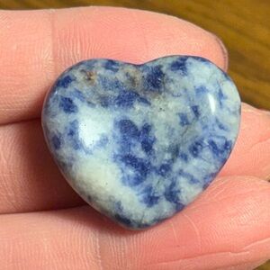 Sodalite heart shaped worry stone